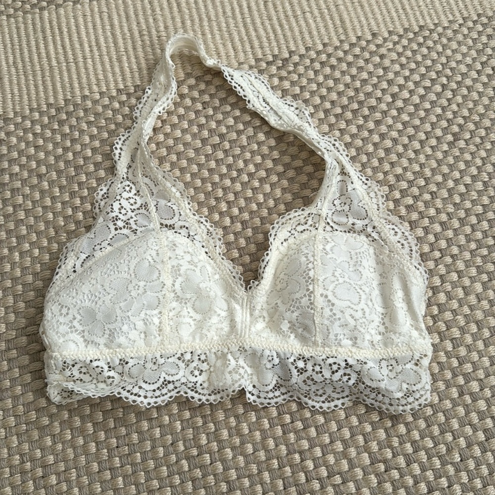 Aerie cream halter bralette